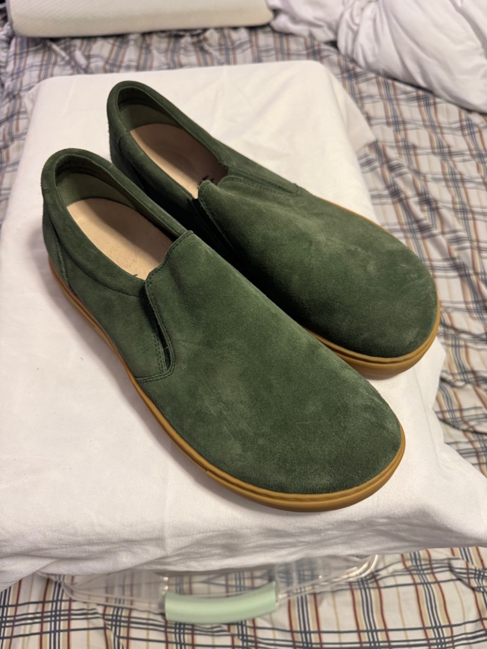 Men's 46 Birkenstock Oswego Green Suede Slip-On Casual Shoes NWOT